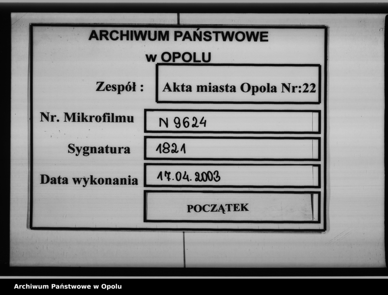 Obraz 1 z jednostki "Acta des Magistrats zu Oppeln betreffend die Hiesige Bürgerbank später benannt Hilfs - Darlehns - Kasse für selbständige Gewerbetreibende de Anno 1848 - 66"