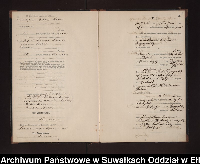 image.from.unit.number "Heiraths-Neben-Register des Preussischen Standes-Amtes Neuhoff Kreis Loetzen"