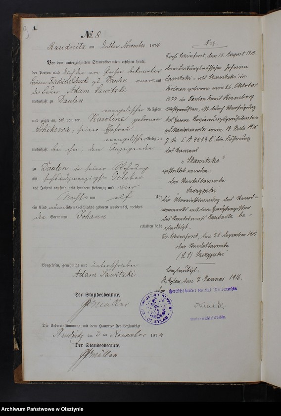 image.from.team "Urząd Stanu Cywilnego w Rudzienicach pow. iławski ( dawny pow. suski )"