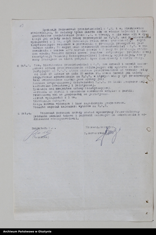 image.from.unit.number "Protokoły zebrań wyborczych i walnych zebrań członków /1951/, posiedzeń plenarnych ,egzekutywy, narad aktywu partyjnego, sprawozdania, ankiety sprawozdawcze /1949-1954/ Komitetu Gminnego PZPR"