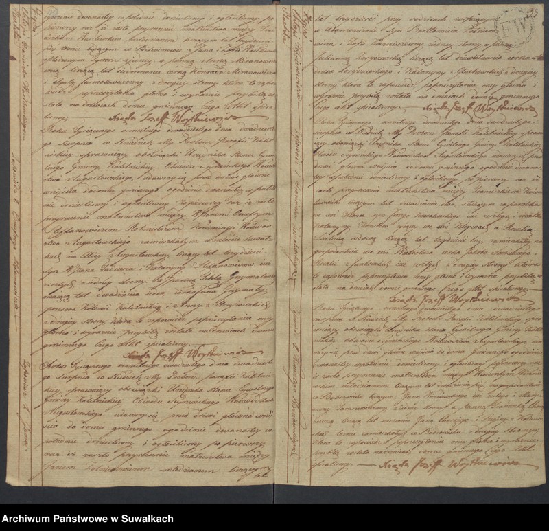 image.from.unit.number "Akta Ślubów Urzędnika Stanu Cywilnego Gminy Kaletnickiey, od dnia 1-go Stycznia do dnia ostatniego Grudnia 1820 roku."