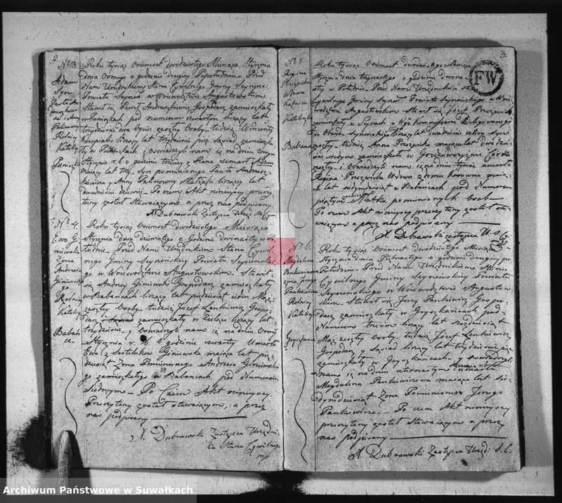 image.from.unit.number "Akta zeszłych stanu cywilnego gminy seyneńskiey od 1-go stycznia 1820 roku."