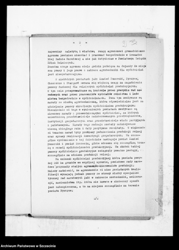 Obraz 6 z jednostki "Informacja dotycząca umocnienia rolniczych spółdzielni produkcyjnych w województwie szczecińskim"