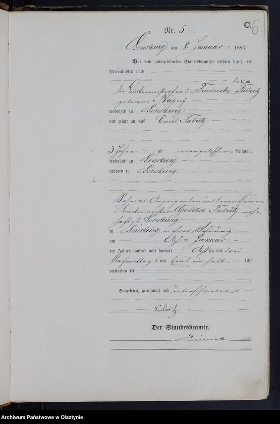 image.from.unit.number "Sterbe-Haupt-Register Nr 1 - 95"