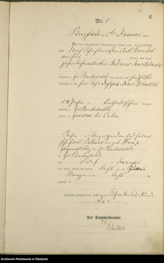 image.from.unit.number "Sterbe-Haupt-Register Nr 1 - 66"