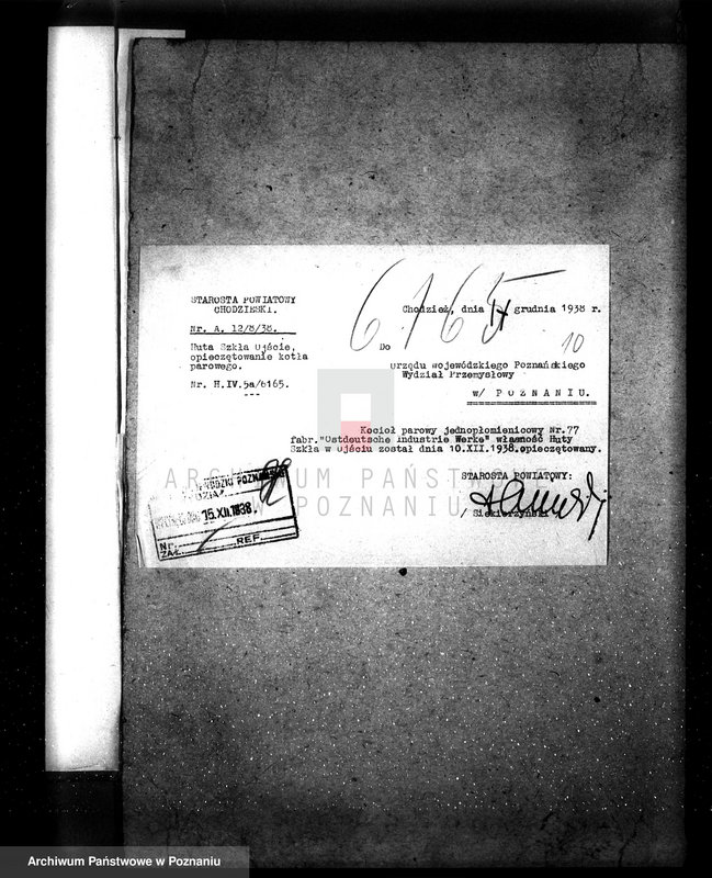 Obraz 15 z jednostki "Huta Szkła w Ujściu kocioł nr fabryczny 77, woj. 6165"