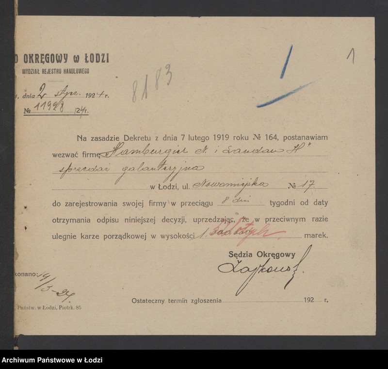 Obraz 3 z jednostki "Hamburgier i Landan- sprzedaż galanterii"