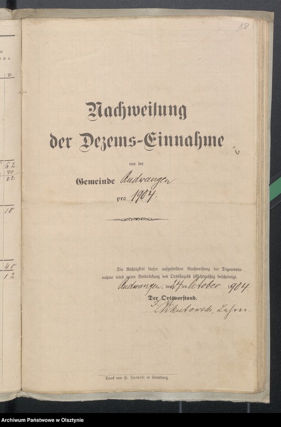 image.from.unit.number "Nachweisungen der Kirchendecems aus dem Kirchspiel Seehesten"