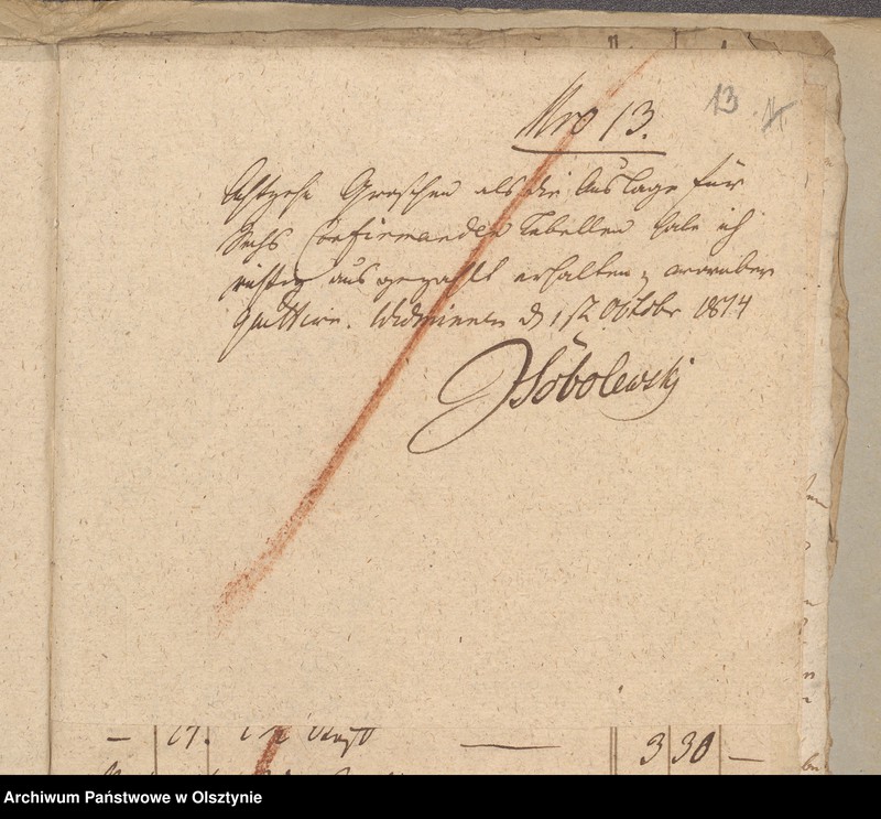 image.from.unit.number "Beläge zur 1813/1814 Jahres Kirchen Rechnung von Widminnen"