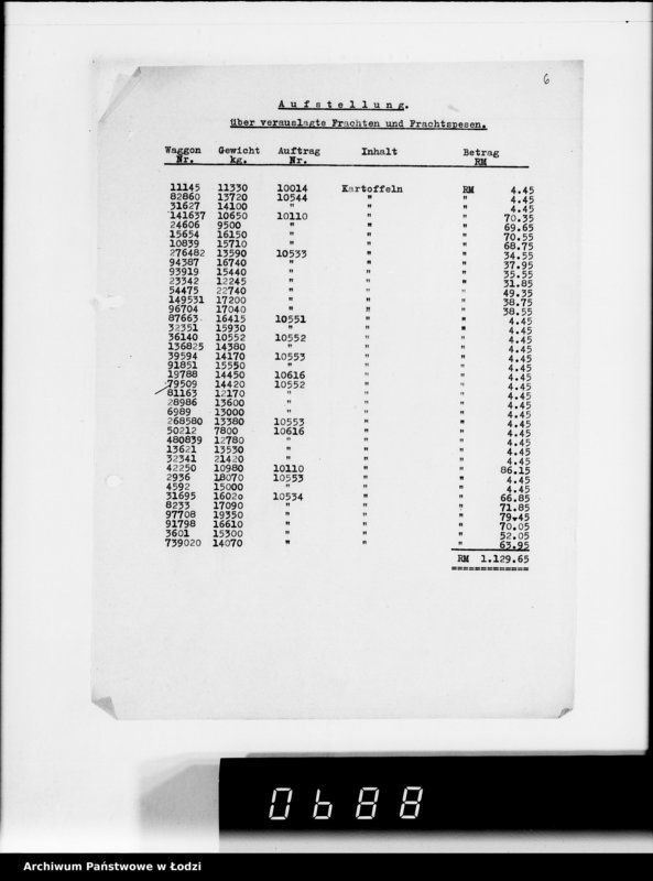 Obraz 10 z jednostki "Frachten Belastungen"