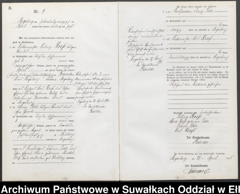 image.from.unit.number "Heiraths-Neben-Register des Preussischen Standes-Amtes Angerburg Kreis Angerburg"