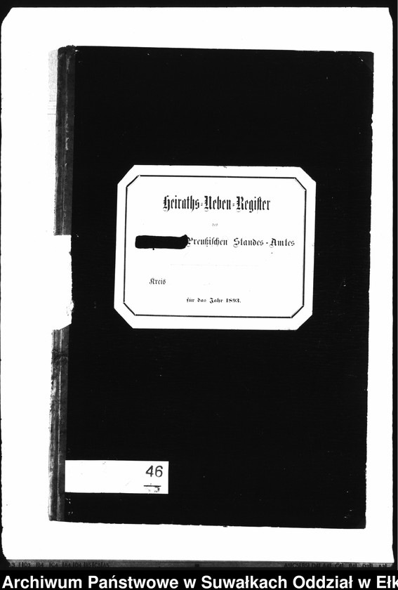 image.from.unit.number "Heiraths-Neben-Register des Preussischen Standes-Amtes Gr. Strengeln Kreis Angerburg"