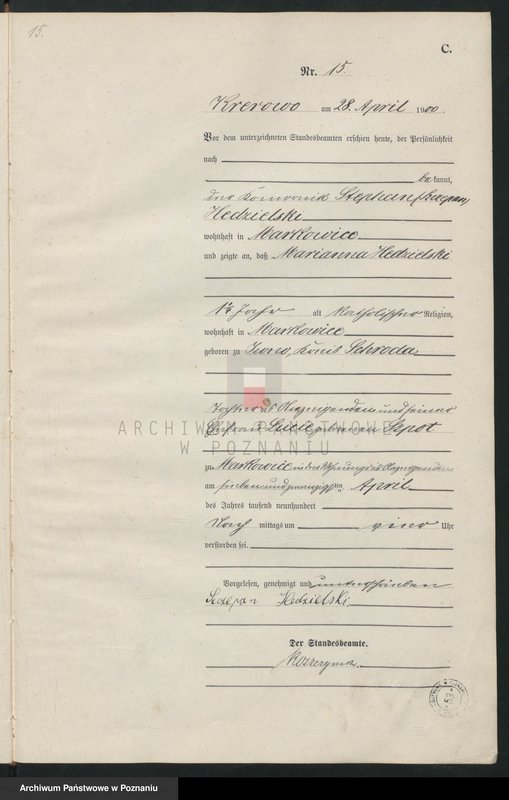 Obraz 18 z jednostki "Sterbe-Haupt-Register"
