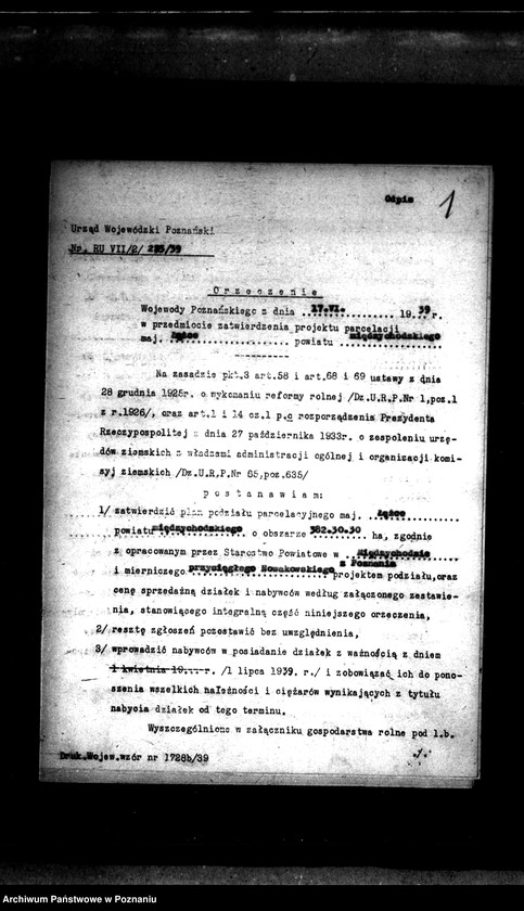 Obraz 5 z jednostki "Parcelacja majątku Łężce powiatu międzychodzkiego"