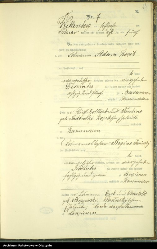 image.from.unit.number "Heiraths-Neben-Register Nr 1 - 53"