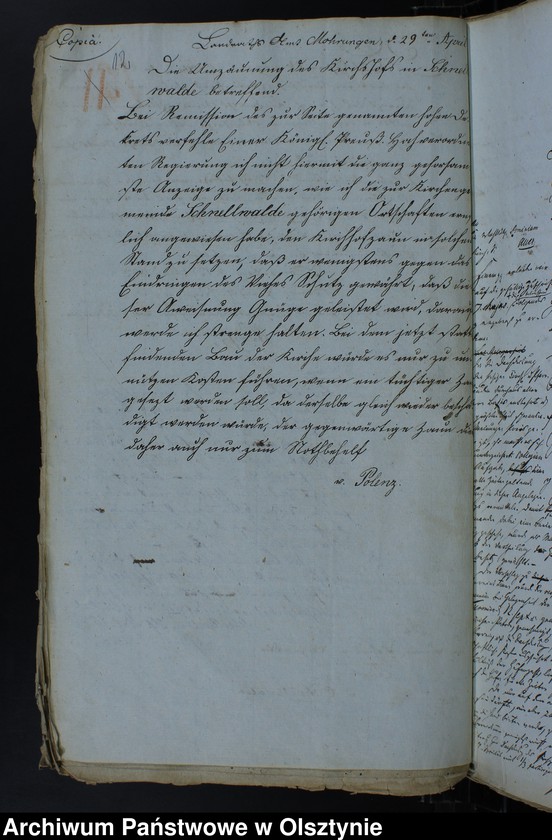 image.from.unit.number "Die Bedachung u. Umzäunung der Schnellwaldschen Kirchen-Pfarr-u. Schulgrundstücke. (1799) 1825-1865"