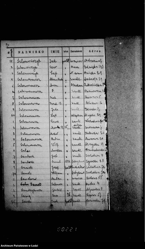 Obraz 8 z jednostki "Lista wyborców Gminy Wyznaniowej Żydowskiej w Łodzi 1924 r. lit. S"