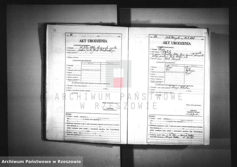 image.from.unit.number "Akta urodzeń (za lata 1894-1901, 1904-1916, 1918-1929) - Wola Zarczycka - odpis"