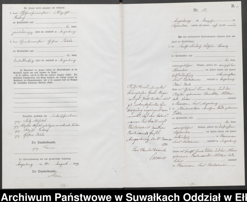image.from.unit.number "Heiraths-Neben-Register des Preussischen Standes-Amtes Angerburg Kreis Angerburg"