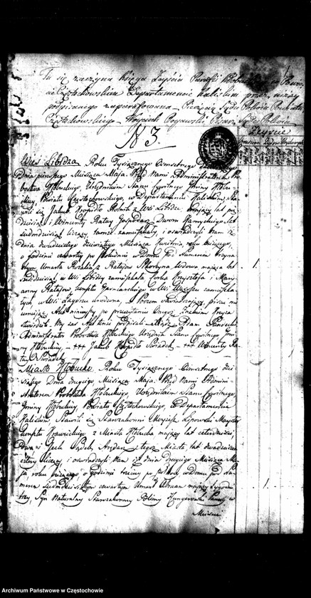 image.from.unit "Księga [akt] zejścia Parafii Kłobuck, powiatu częstochowskiego [od dnia 1 maja 1810 roku do dnia 29 kwietnia 1811 roku]"