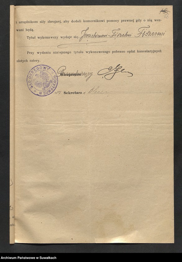 image.from.unit.number "Dowody do aktów ślubu Suwalskiego Okręgu Bożniczego 1932 rok"