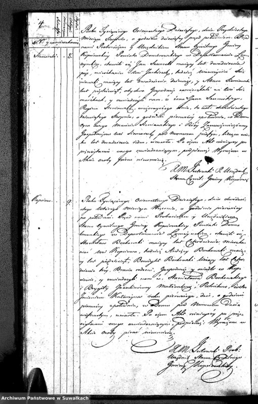 Obraz 7 z jednostki "Akta Zeszłych Gminy Kopciowskiey od 1-go Maia 1810 R."