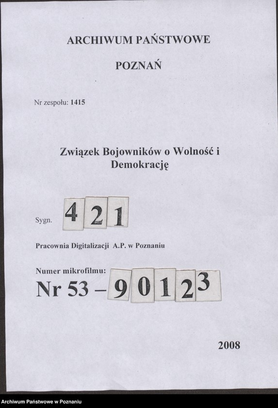 Obraz 3 z jednostki "Życiorysy powstańców wielkopolskich: J - tom lll /Jankowski Wacław - Jarząbek Wincenty/."