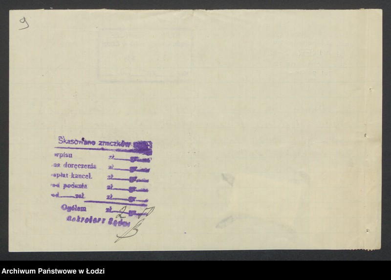 image.from.unit.number "Moszek Klajner, Estera Gerszt, Zelig Gerszt- sprzedaż przędzy"