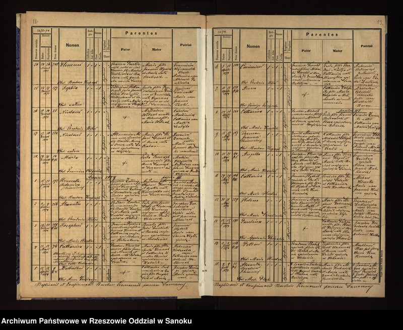 image.from.unit.number "Księga urodzeń, małżeństw i zgonów dla miejscowosci Sanok, Dąbrówka Ruska"