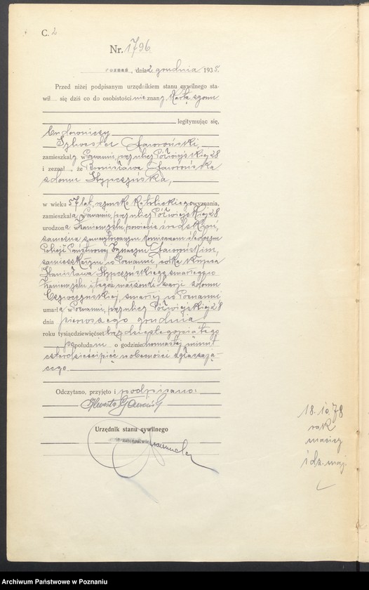 Obraz 4 z jednostki "Księga miejscowa zgonów tom IV [Rejestr główny zgonów]"