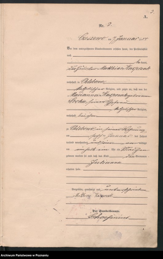 Obraz 6 z jednostki "[Księga urodzeń]"