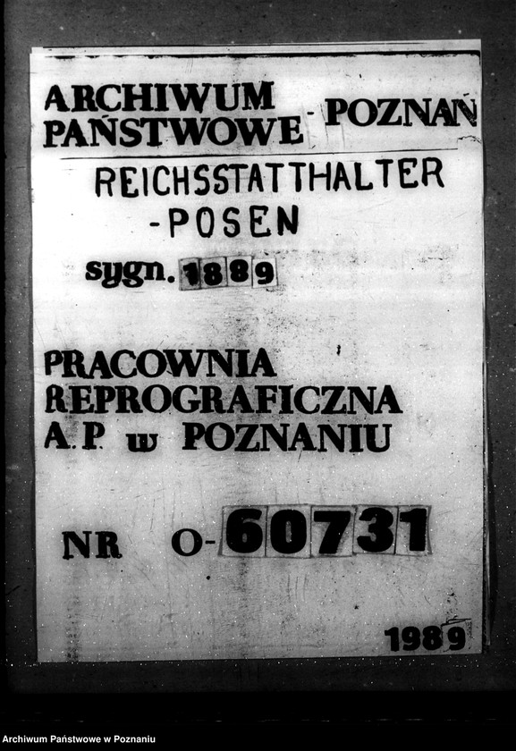 Obraz 1 z jednostki "Geschäftsgang. Dienstzeit. Gewerbeaufsicht. Politische Beurteilung der Beamten. Entlohnung der Polen. Ausder Rede des Gauleiters"