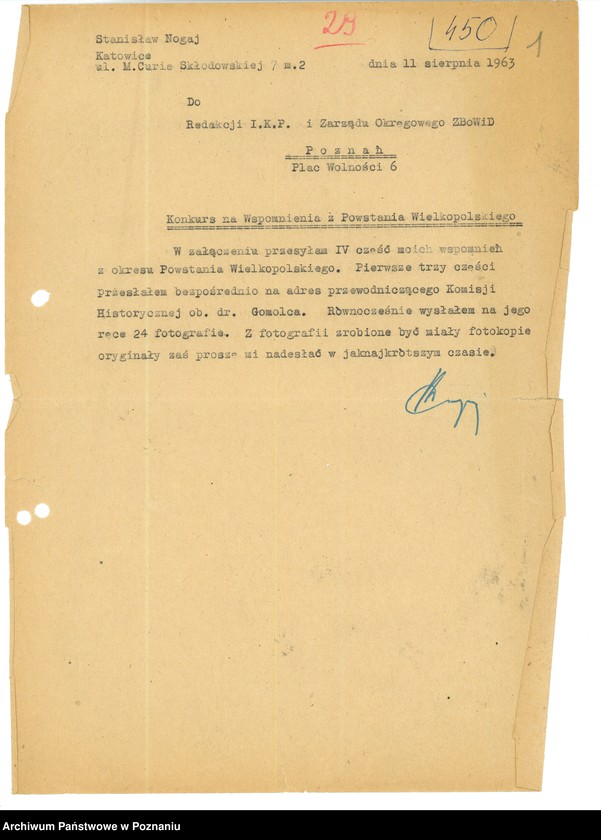 Obraz 10 z jednostki "Nogaj Stanisław: Pamiętnik powstańca wielkopolskiego."