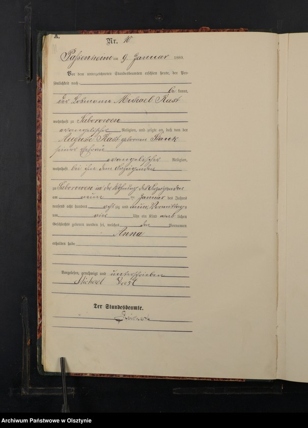 image.from.unit.number "Geburts-Haupt-Register Nr 1 - 260"