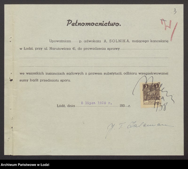 Obraz 5 z jednostki "Jechiel Tobiasz Zalcman – sprzedaż skór"