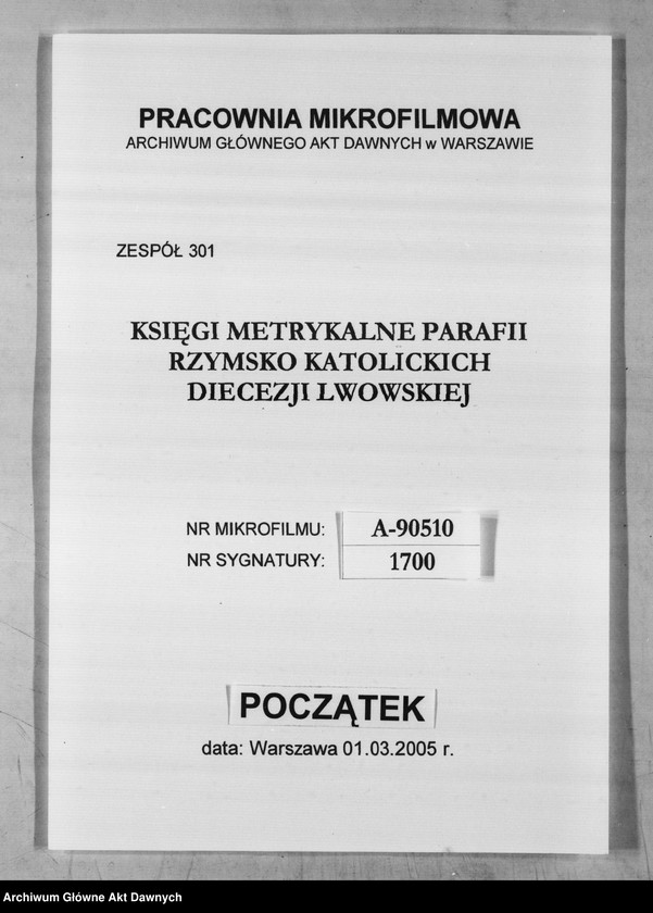 image.from.unit.number "Parafia: Grzymałów. Dekanat: Skałat. Księga metrykalna urodzeń tylko dla wsi Ostapie*. Tom III."