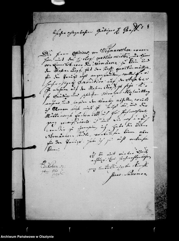 image.from.unit.number "Annexe zu den /Papiers du Camp/ enthaltend Briefe über Pferdekäufe, Juvelen usw. an Carl Fr. Gf. Lehndorff."