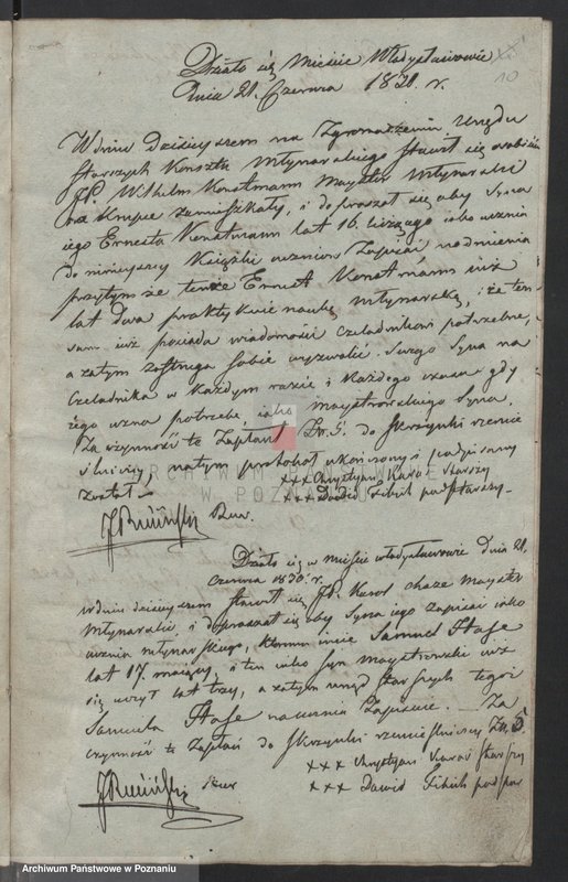 image.from.unit.number "Księga zgromadzenia kunsztu młynarskiego w mieście Władysławowie tycząca się zapisania uczniów ..."