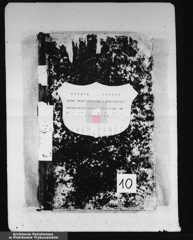 image.from.unit "Księga Unikat Aktów Stanu Cywilnego o Zaślubionych Brzezińskiego okręgu bożnicznego od Nr 1-1847 do Nr 13-1858 r."