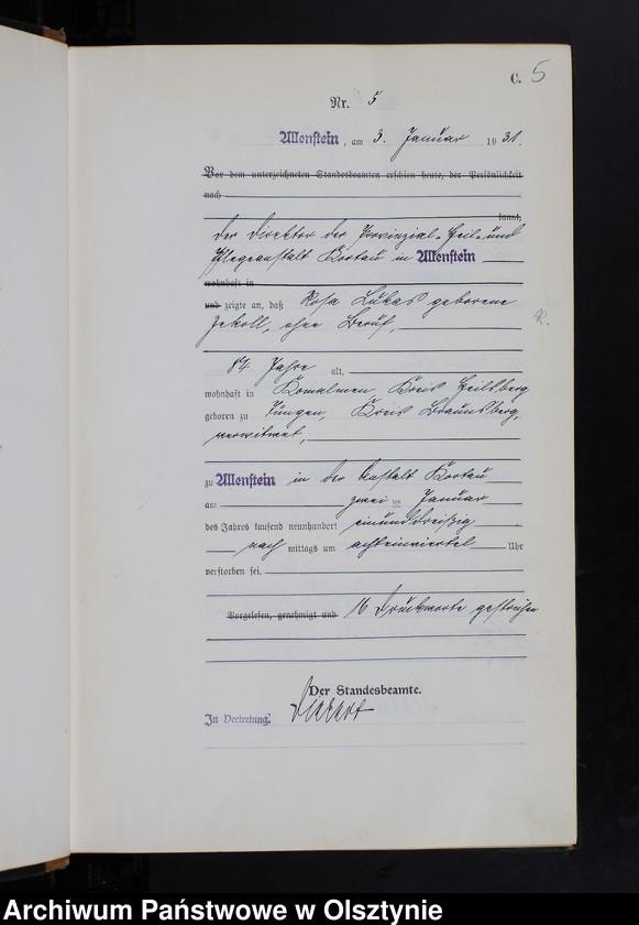 image.from.unit.number "Sterbe-Haupt-Register Nr 1-622"