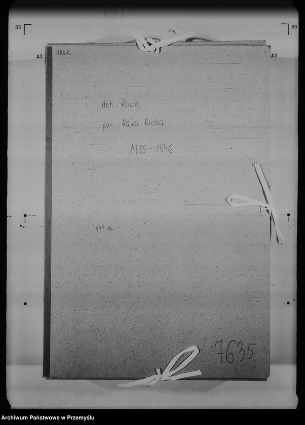 image.from.unit.number "[Kopie ksiąg metrykalnych parafii Rawa Ruska z filią Rzyczki (dekanat Rawa Ruska)]"
