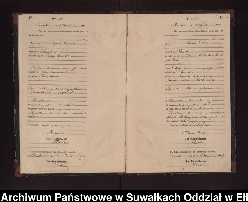 image.from.unit.number "Sterbe-Neben-Register des Preussischen Standes-Amtes Neuhoff Kreis Loetzen"