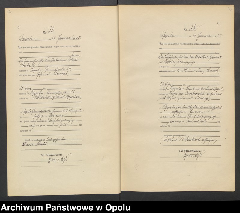 Obraz 19 z jednostki "[Rejestr zgonów] 1925 Tom I Nr 1-449"