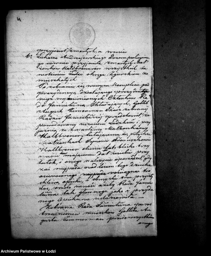 Obraz 8 z jednostki "Akta tyczące się ustanowienia opieki nad nieletnim i osieroconym Franciszkiem Kallbrenerem po zmarłych Franciszku i Annie małżonkach pozostałym synem"