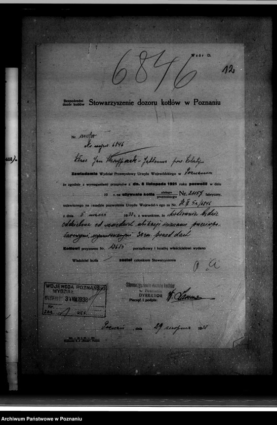 Obraz 16 z jednostki "Tartak J. Skrzypczaka w Jabłonnie powiat wolsztyński nr woj. kotła 6846"