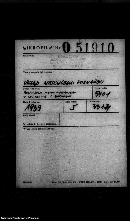 Obraz 2 z jednostki "/Rozbudowa młyna motorowego w Kostrzynie L. Borowiak/"