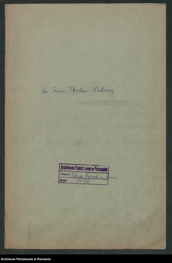 Obraz 2 z jednostki "A. betr. Dr Franz Thaddeus Rakowicz, Verleger"