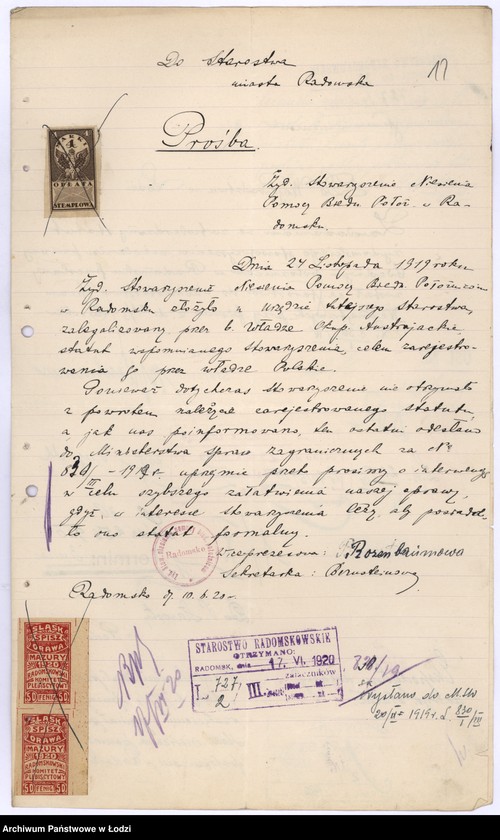 Obraz 14 z jednostki "Żydowskie Stowarzyszenie Niesienia Pomocy Biednym Położnicom w Radomsku"