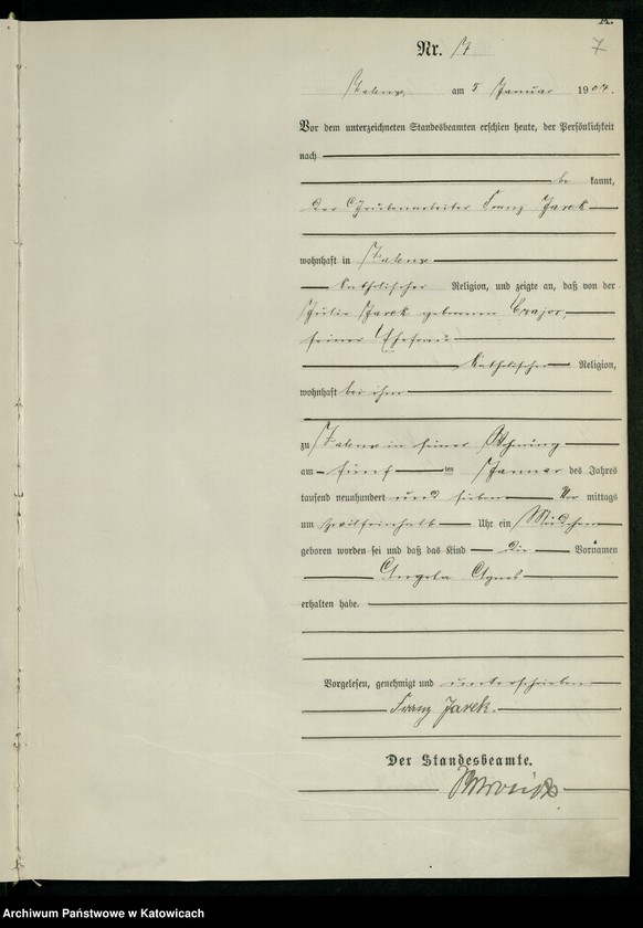 image.from.unit.number "Księga urodzeń, tom 1, nr 1-560"