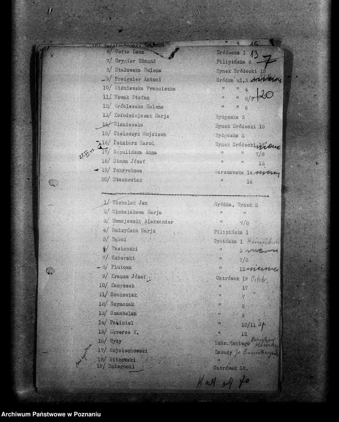 Obraz 17 z jednostki "Wykazy członków Stronnictwa Narodowego Poznań miasto"